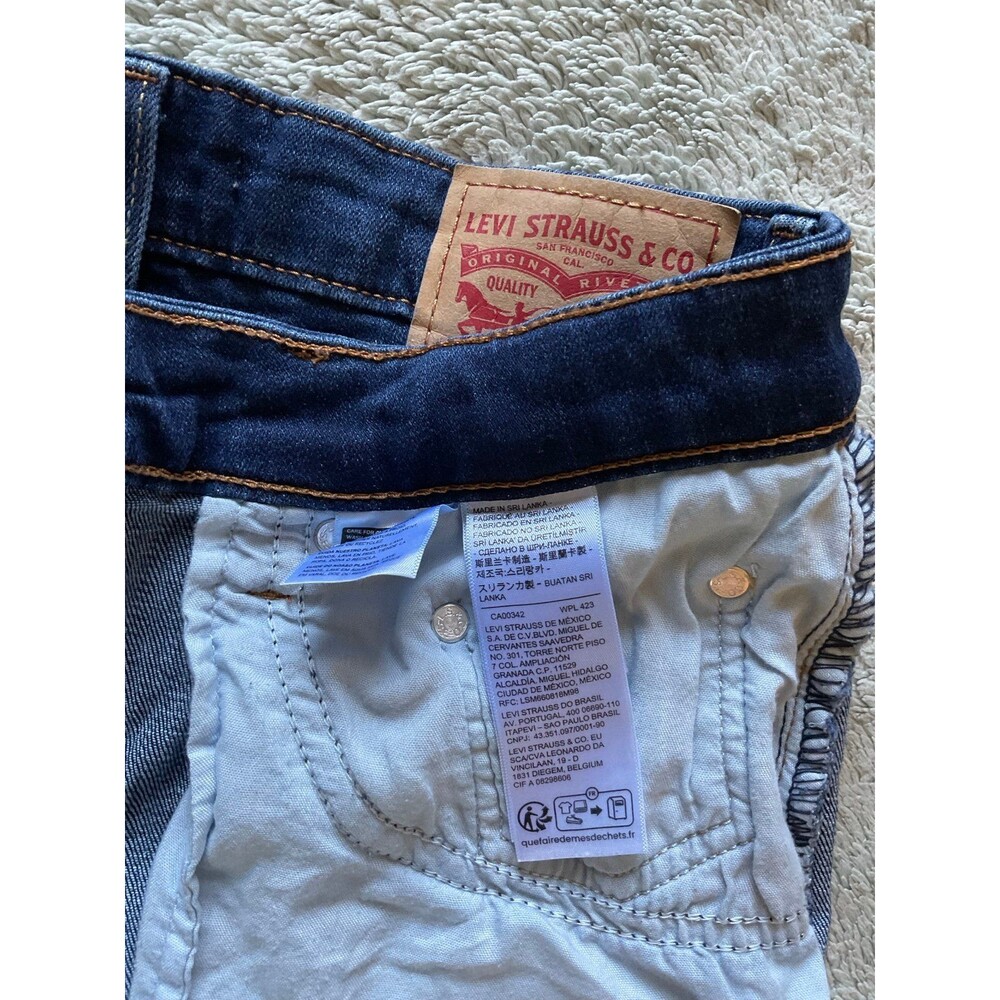 Levis Jeans Womens 27x32 Flare 726 Dark Wash High Rise Stretch Denim Boho Hippie - Picture 11 of 11